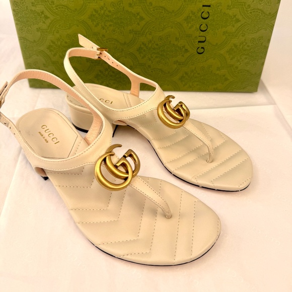 NWT GUCCI  MARMONT SANDAL SIZE 34.5 - Picture 1 of 5